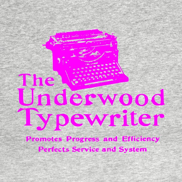 Old Ad Underwood Manual Typewriter Vintage Fuchsia by MarniD9